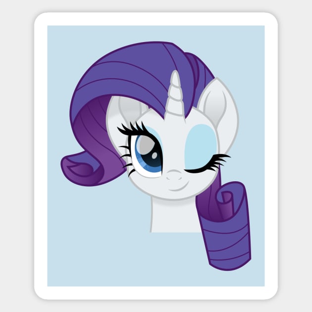 winking Rarity Sticker by CloudyGlow